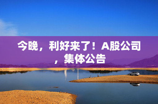 今晚，利好来了！A股公司，集体公告