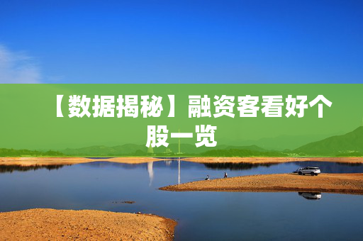 【数据揭秘】融资客看好个股一览 第1张 【数据揭秘】融资客看好个股一览 第1张