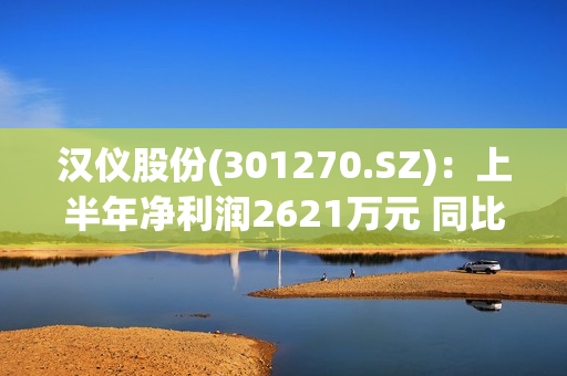 汉仪股份(301270.SZ)：上半年净利润2621万元 同比增长0.38%