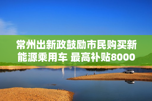 常州出新政鼓励市民购买新能源乘用车 最高补贴8000元/辆 第1张