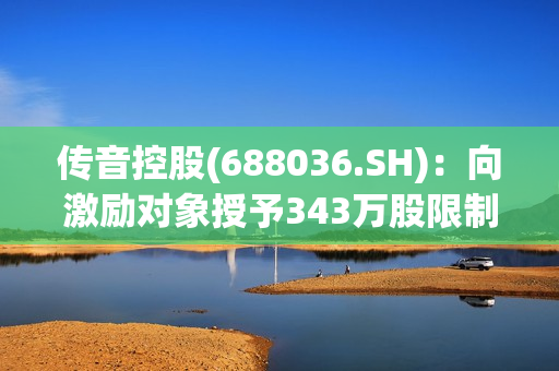 传音控股(688036.SH)：向激励对象授予343万股限制性股票