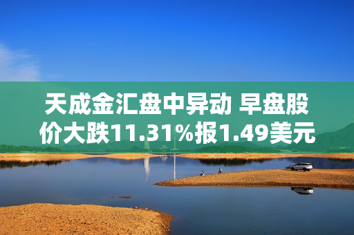 天成金汇盘中异动 早盘股价大跌11.31%报1.49美元