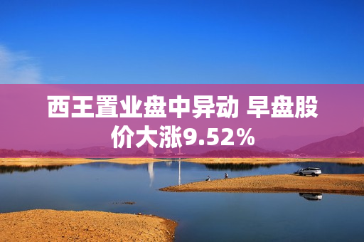 西王置业盘中异动 早盘股价大涨9.52%