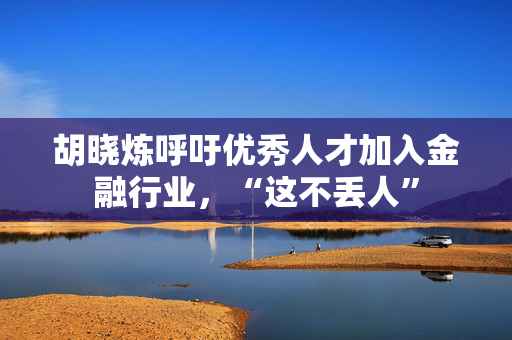 胡晓炼呼吁优秀人才加入金融行业，“这不丢人”
