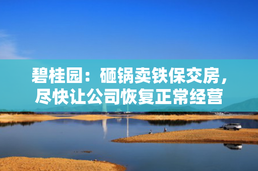 碧桂园：砸锅卖铁保交房，尽快让公司恢复正常经营