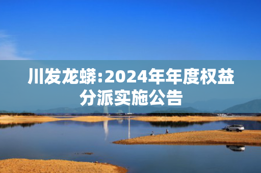 川发龙蟒:2024年年度权益分派实施公告