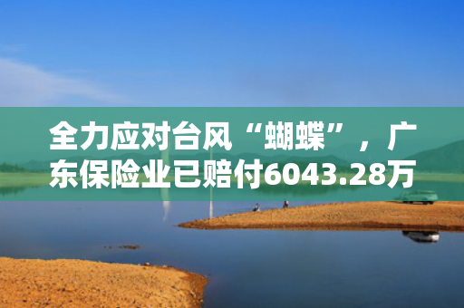 全力应对台风“蝴蝶”，广东保险业已赔付6043.28万元