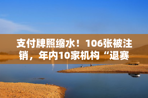 支付牌照缩水！106张被注销，年内10家机构“退赛”