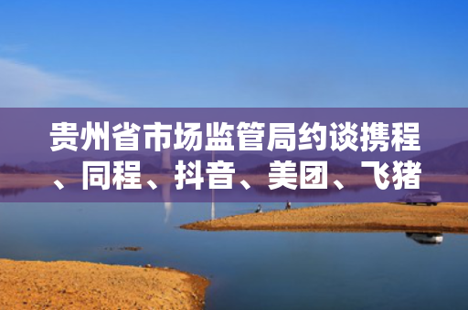贵州省市场监管局约谈携程、同程、抖音、美团、飞猪