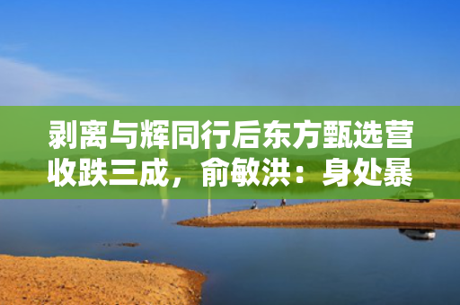 剥离与辉同行后东方甄选营收跌三成，俞敏洪：身处暴风骤雨之中，爆发性增长需等待时机
