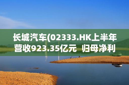 长城汽车(02333.HK上半年营收923.35亿元  归母净利润降10.21%至63.37亿元