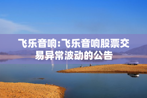 飞乐音响:飞乐音响股票交易异常波动的公告