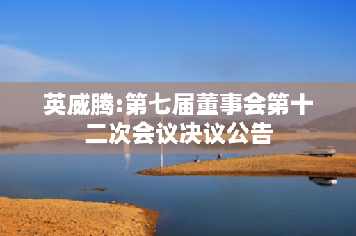 英威腾:第七届董事会第十二次会议决议公告