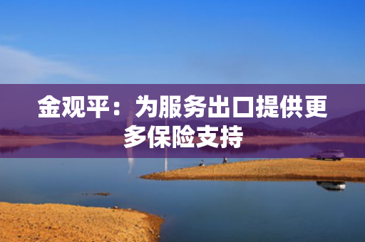 金观平：为服务出口提供更多保险支持