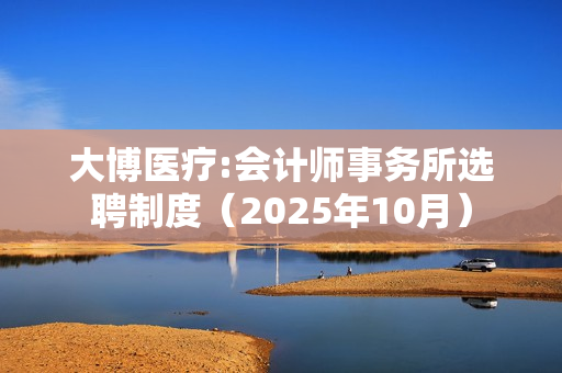 大博医疗:会计师事务所选聘制度（2025年10月） 第1张
