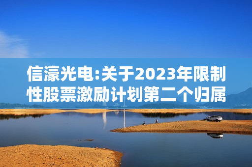 信濠光电:关于2023年限制性股票激励计划第二个归属期归属条件未成就暨作废已授予尚未归属的限制性股票的公告 第1张