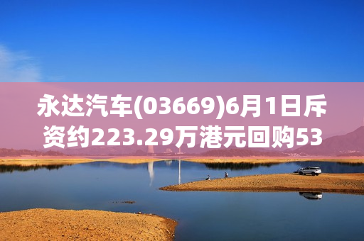 永达汽车(03669)6月1日斥资约223.29万港元回购53.2万股 第1张