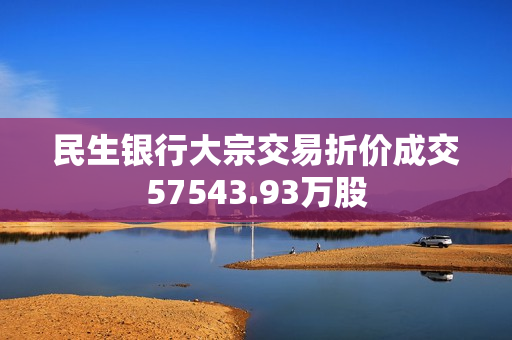 民生银行大宗交易折价成交57543.93万股 第1张