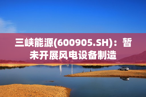 三峡能源(600905.SH)：暂未开展风电设备制造 第1张