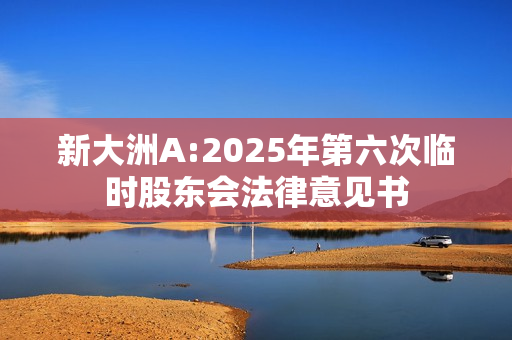 新大洲A:2025年第六次临时股东会法律意见书 第1张