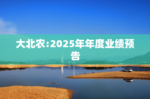 大北农:2025年年度业绩预告 第1张