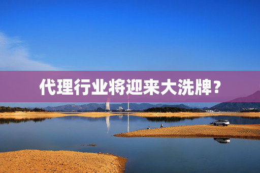 代理行业将迎来大洗牌？