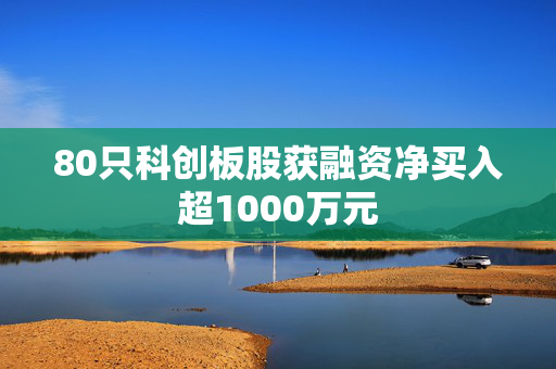 80只科创板股获融资净买入超1000万元 第1张 80只科创板股获融资净买入超1000万元 第1张