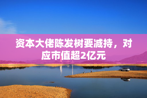 资本大佬陈发树要减持，对应市值超2亿元