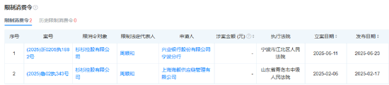 杉杉股份426万股将被拍卖 股东杉杉控股被列为被执行人、周顺和被限制高消费 第3张