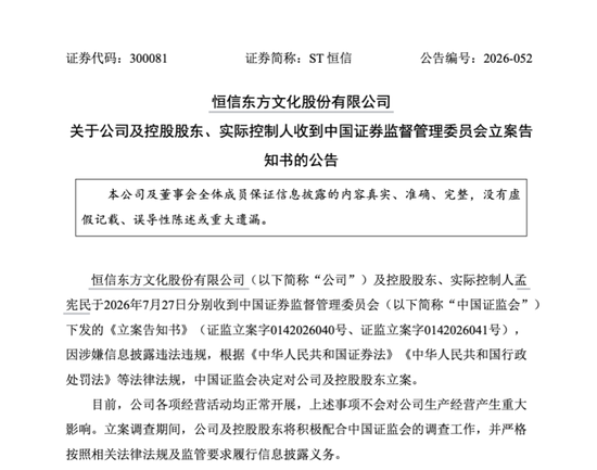 300081、孟宪民，被证监会立案