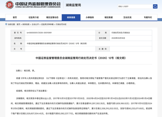 中泰证券一员工代客操盘，巨亏9206万元！累计交易超25亿元
