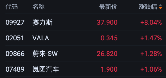 港股午评：恒指跌2.64%失守24000点 科指跌2.45% 科网股普跌 赛力斯涨超8% 第5张